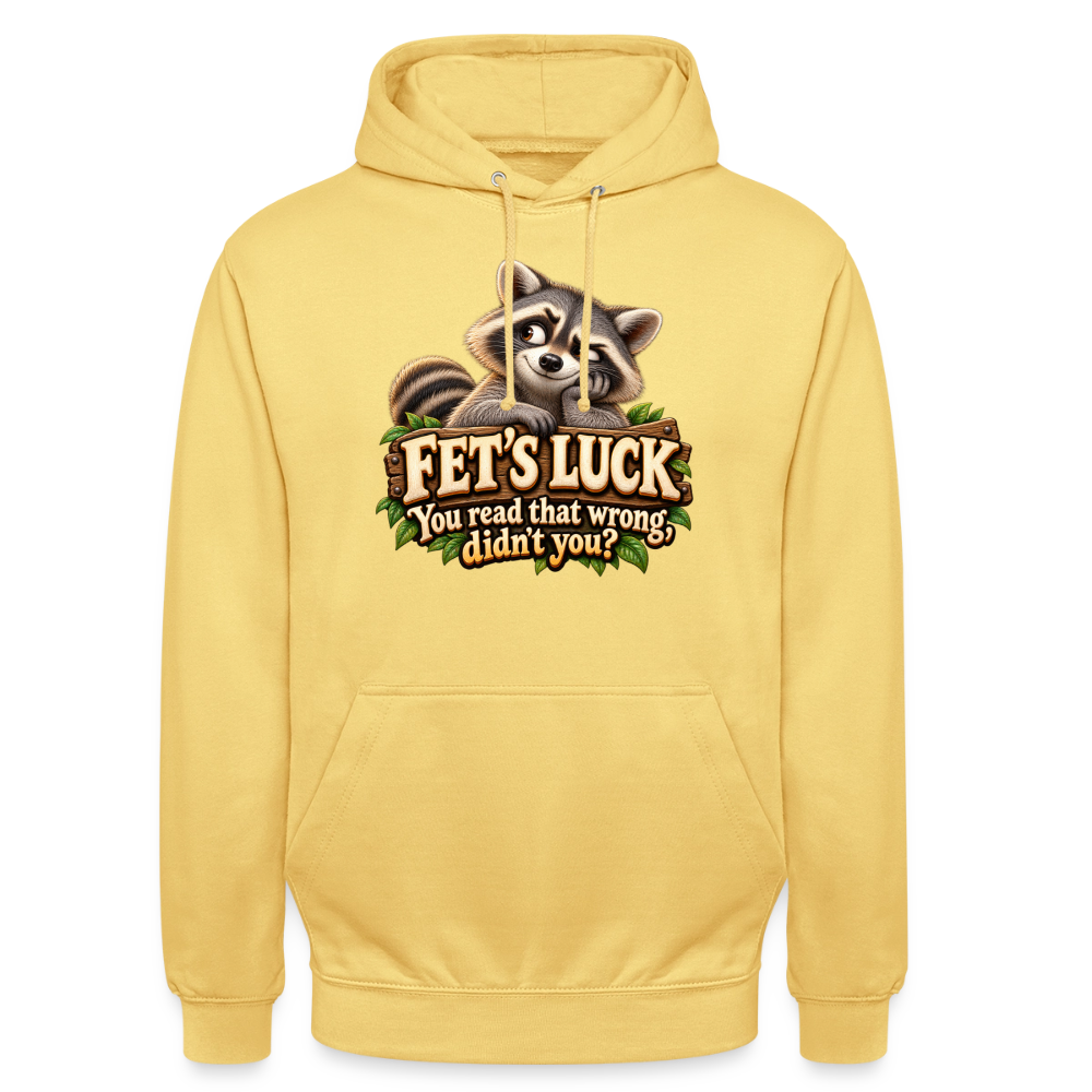 CityShirts - Hoodie - Fet’s Luck – You read that wrong, didn’t you? - CS003 - citrongul
