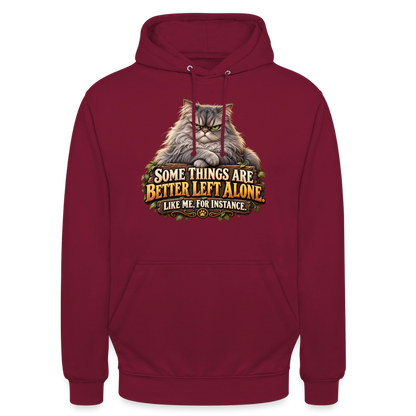CityShirts - Hoodie - Better left alone – Like me, for instance - CS015 - bordeaux