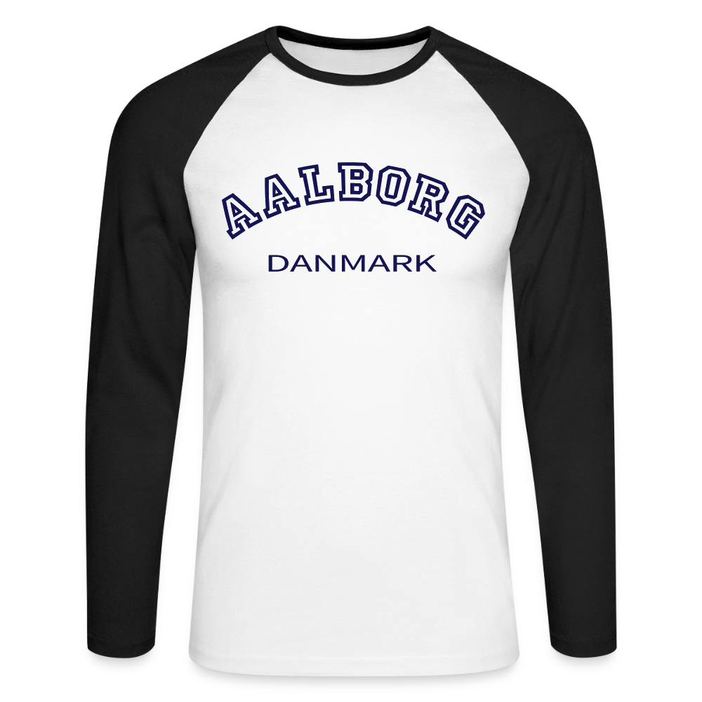 CityShirt - Baseball T-Shirt - Aalborg - hvid/sort