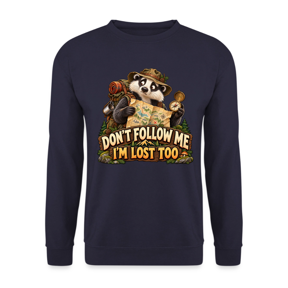 CityShirts - Sweatshirt - Don’t follow me – I’m lost too - CS019 - marineblå