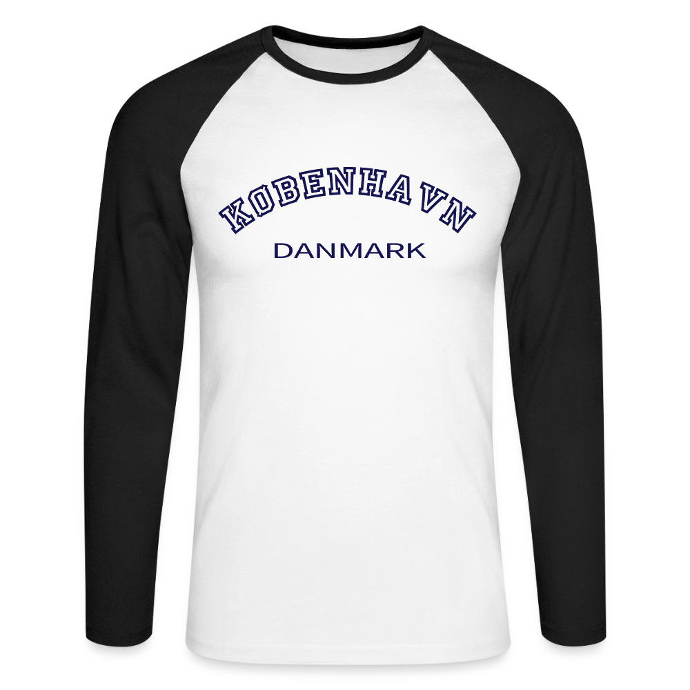 CityShirt - Baseball T-Shirt - København - hvid/sort