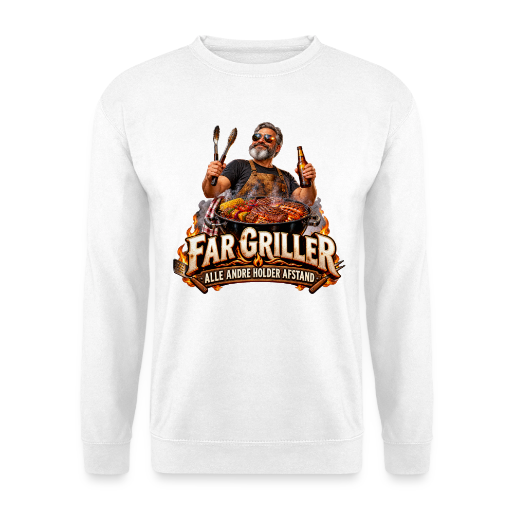 CityShirts - Sweatshirt - Far griller – Alle andre holder afstand - CS055 - hvid