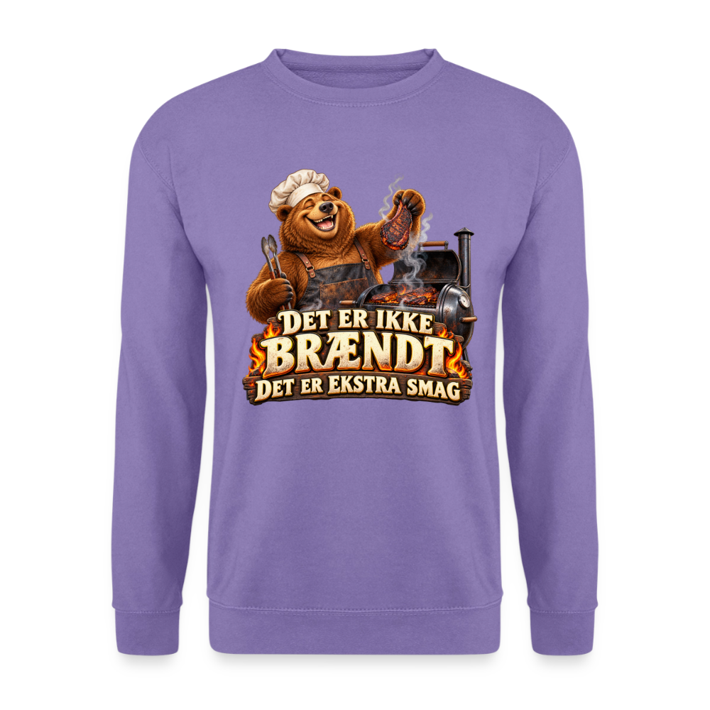 CityShirts - Sweatshirt - Det er ikke brændt – Det er ekstra smag - CS046 - lavendel