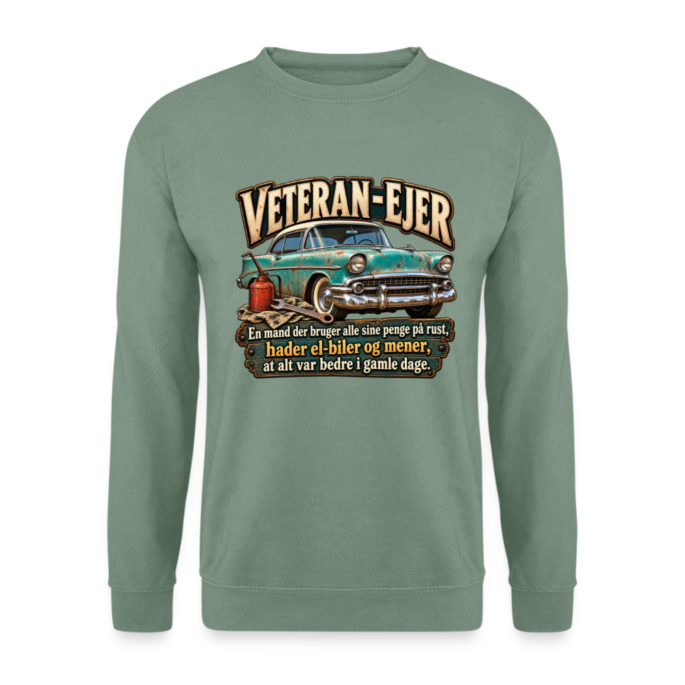 CityShirts - Sweatshirt - Veteran-ejer - CS017 - grågrøn