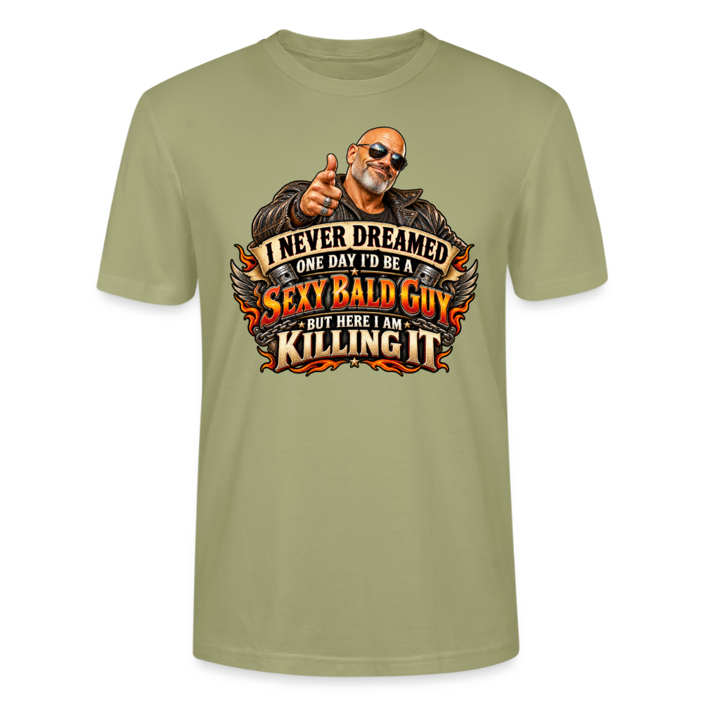 CityShirts - T-shirt - Sexy Bald Guy – Killing It - CS008 - grågrøn