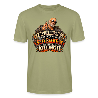 CityShirts - T-shirt - Sexy Bald Guy – Killing It - CS008 - grågrøn