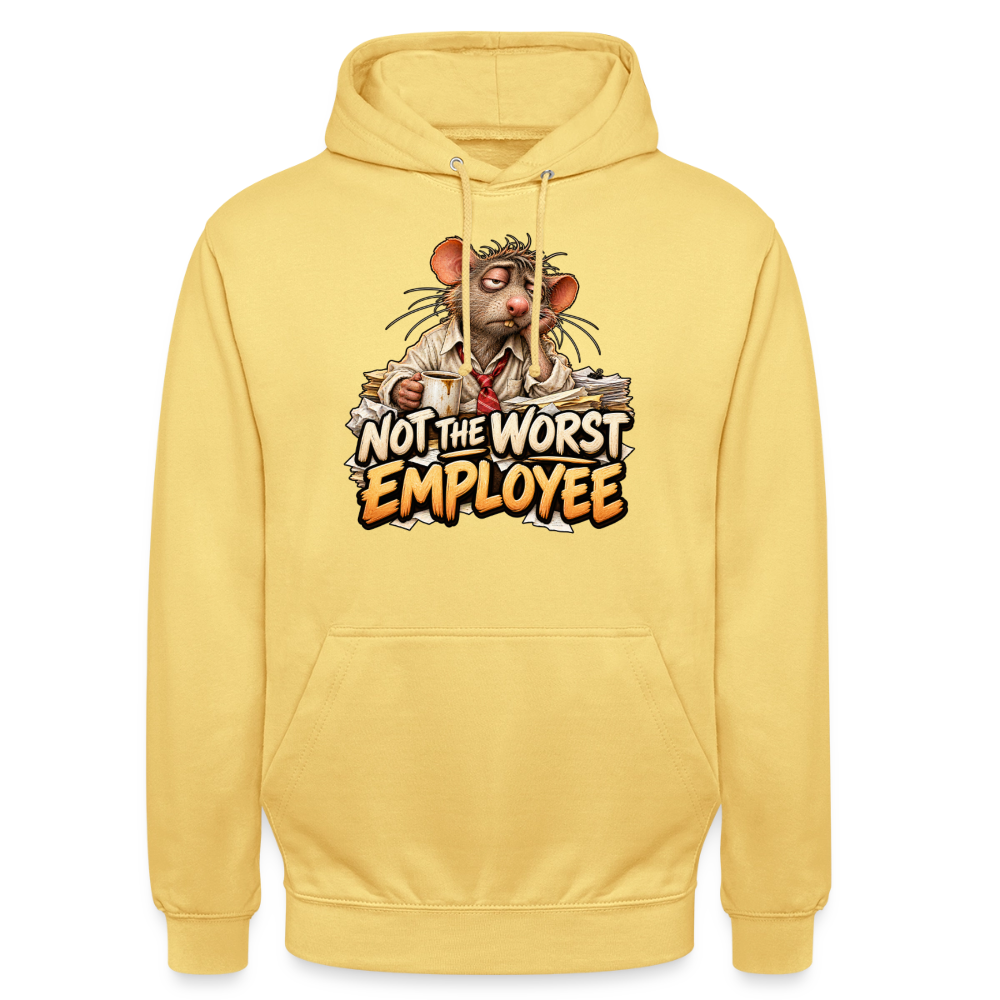 CityShirts - Hoodie - Not the worst employee - CS020 - citrongul