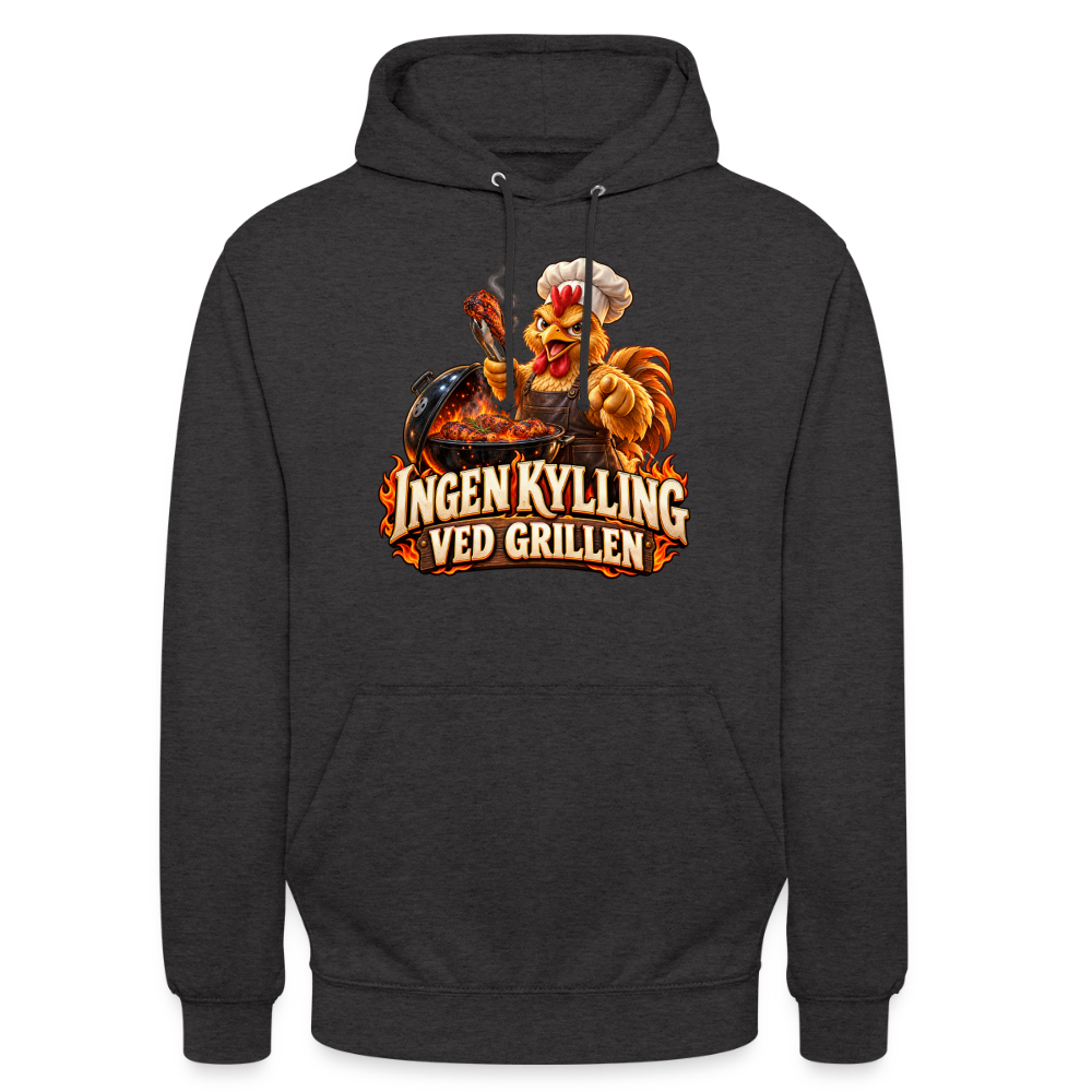 CityShirts - Hoodie - Ingen kylling ved grillen - CS054 - charcoal