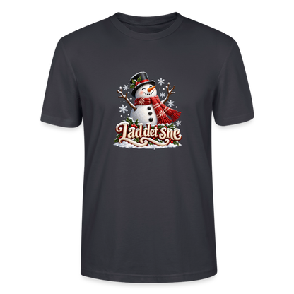 CityShirts - T-shirt - Lad det sne – snemand - CS064 - mørk gråblå
