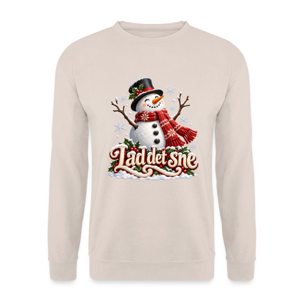 CityShirts - Sweatshirt - Lad det sne – snemand - CS064 - sand