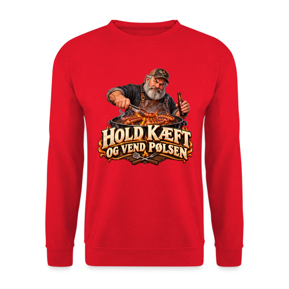 CityShirts - Sweatshirt - Hold kæft og vend pølsen - CS045 - rød