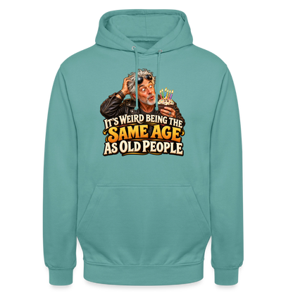 CityShirts - Hoodie - Same age as old people - CS018 - pastelturkis