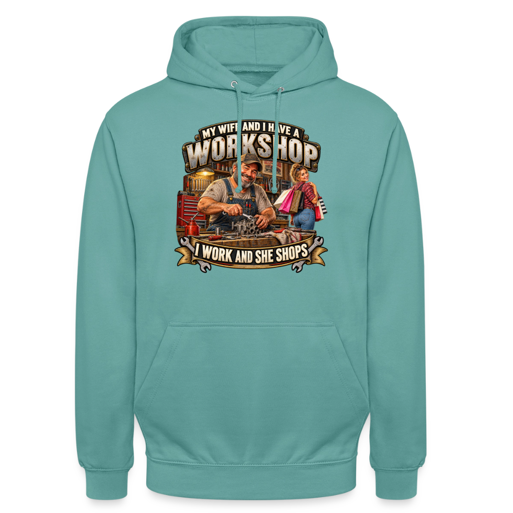 CityShirts - Hoodie - Workshop – I work and she shops - CS021 - pastelturkis