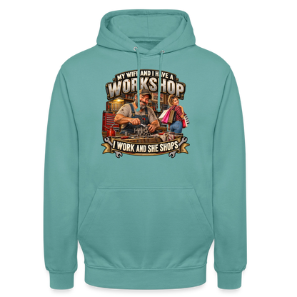 CityShirts - Hoodie - Workshop – I work and she shops - CS021 - pastelturkis