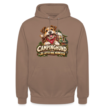 CityShirts - Hoodie - Campinghund – Jeg lufter mine mennesker - CS041 - mokka