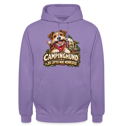 CityShirts - Hoodie - Campinghund – Jeg lufter mine mennesker - CS041 - lavendel