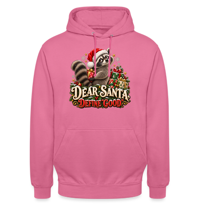 CityShirts - Hoodie - Dear Santa, define good – julevaskebjørn - CS028 - pink