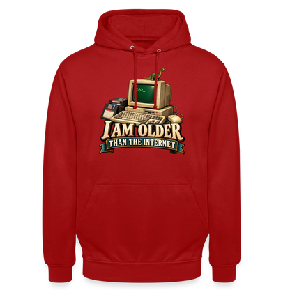 CityShirts - Hoodie - I am older than the internet - CS022 - rød