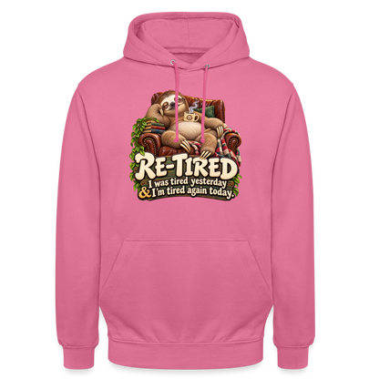 CityShirts - Hoodie - Re-tired – Tired again today - CS009 - pink