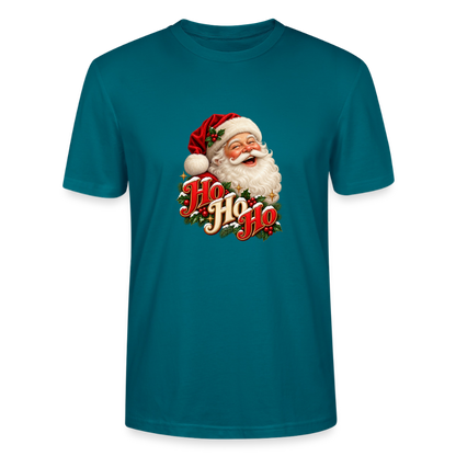 CityShirts - T-shirt - Ho Ho Ho – julemandens grin - CS063 - havblå