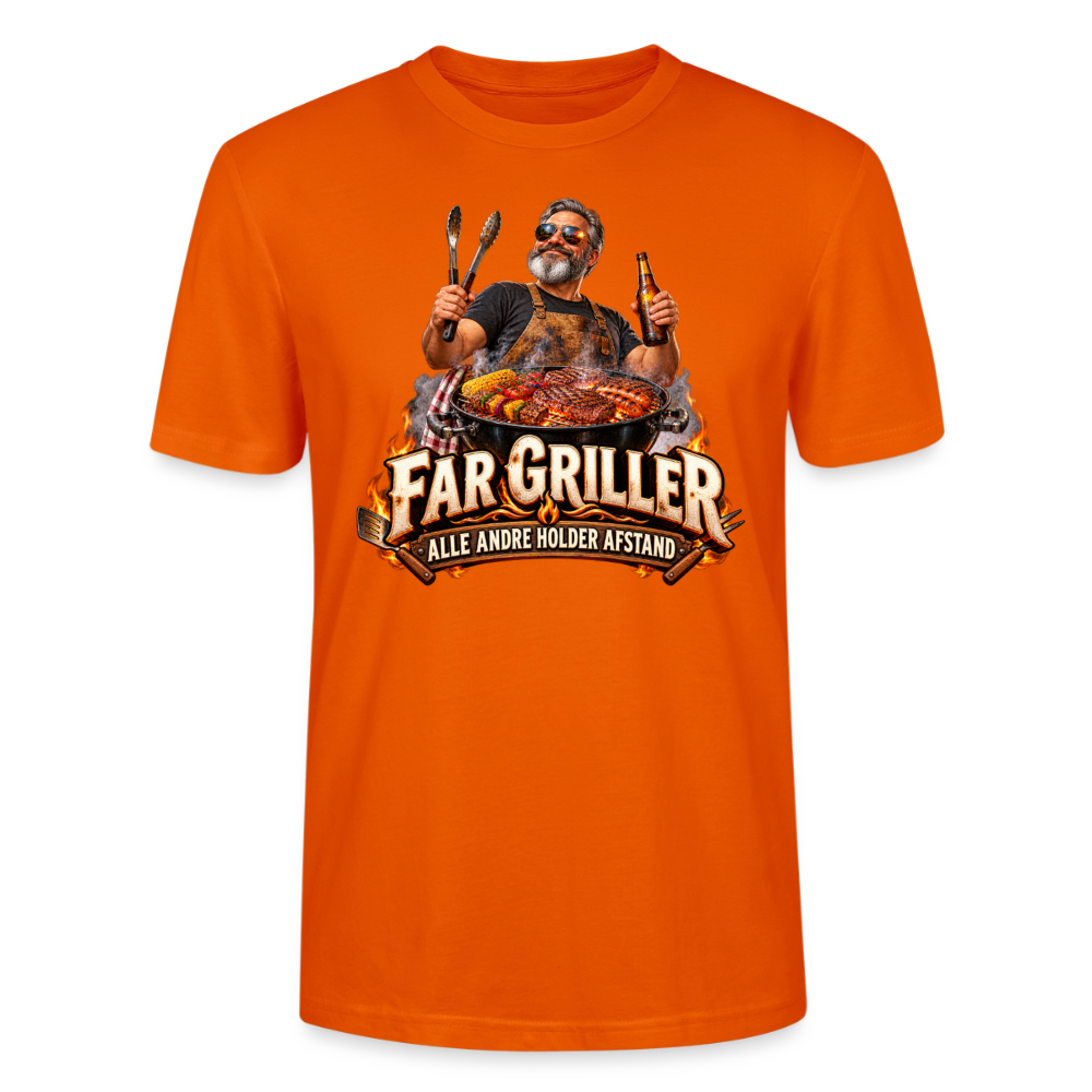 CityShirts - T-shirt - Far griller – Alle andre holder afstand - CS055 - mørk orange