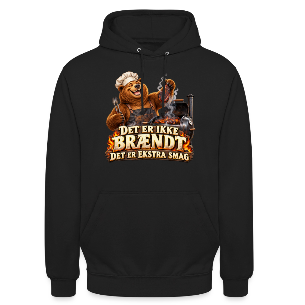 CityShirts - Hoodie - Det er ikke brændt – Det er ekstra smag - CS046 - sort