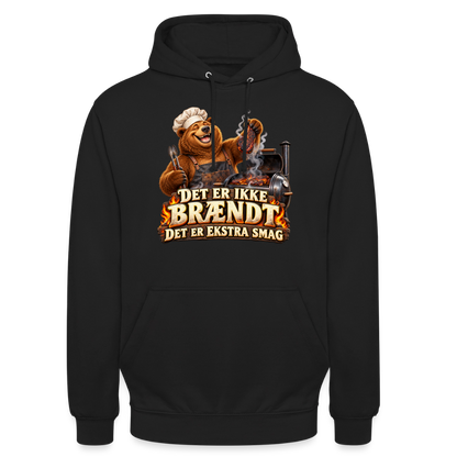 CityShirts - Hoodie - Det er ikke brændt – Det er ekstra smag - CS046 - sort