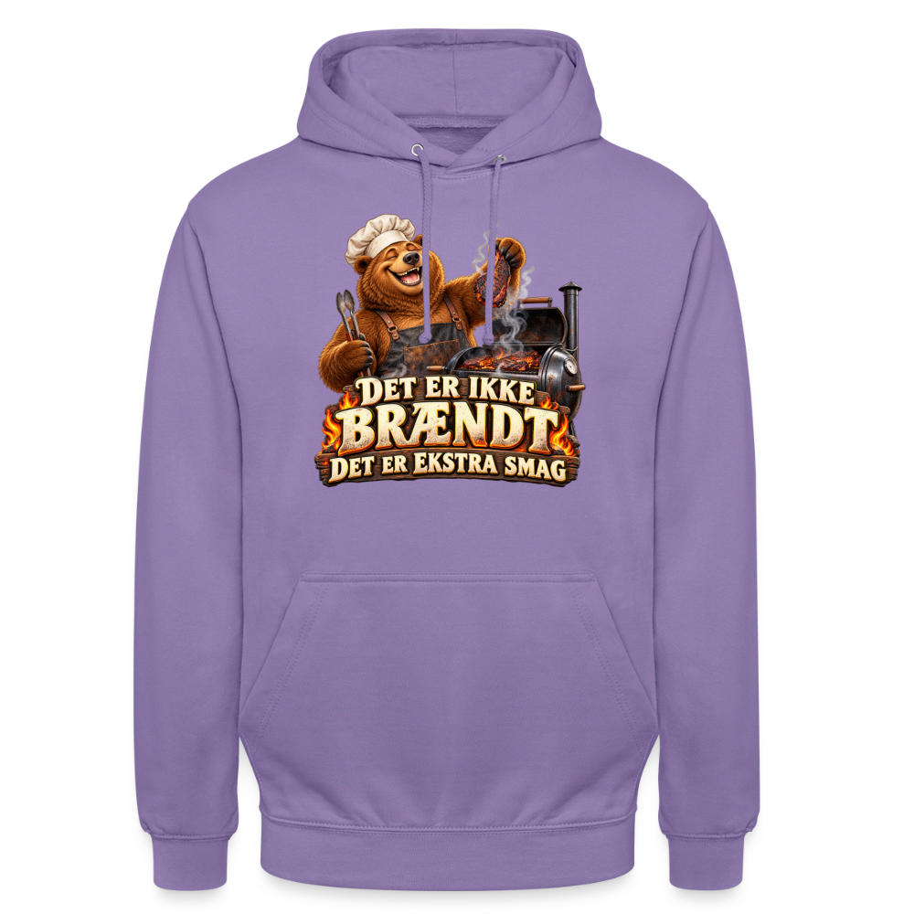 CityShirts - Hoodie - Det er ikke brændt – Det er ekstra smag - CS046 - lavendel