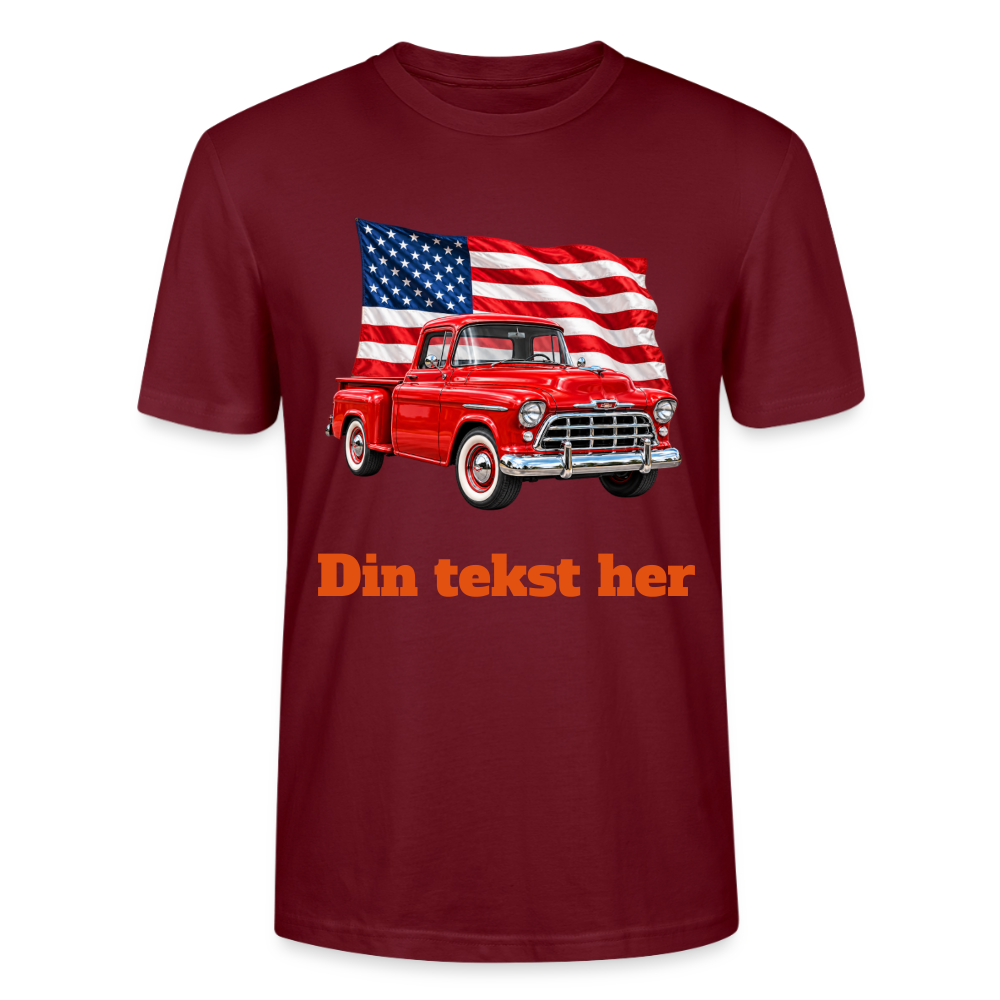 CityShirts - T-shirt - US Car - burgunder-rød
