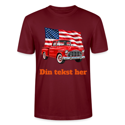 CityShirts - T-shirt - US Car - burgunder-rød