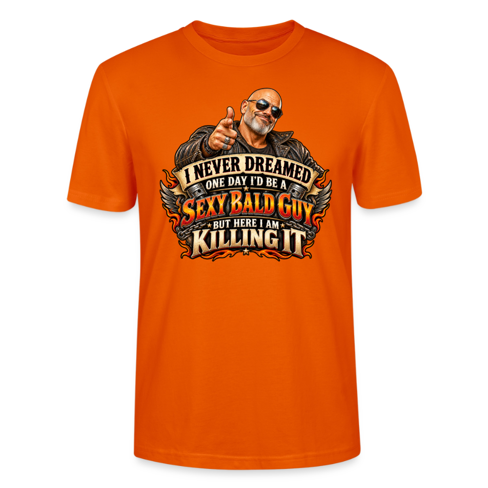 CityShirts - T-shirt - Sexy Bald Guy – Killing It - CS008 - mørk orange