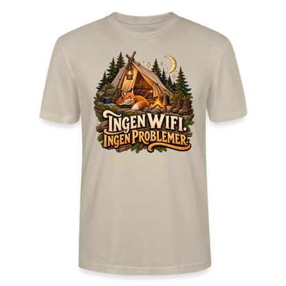 CityShirts - T-shirt - Ingen WiFi. Ingen problemer. - CS036 - beige