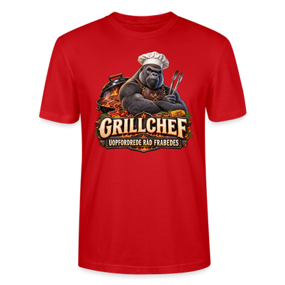 CityShirts - T-shirt - Grillchef – Uopfordrede råd frabedes - CS047 - rød