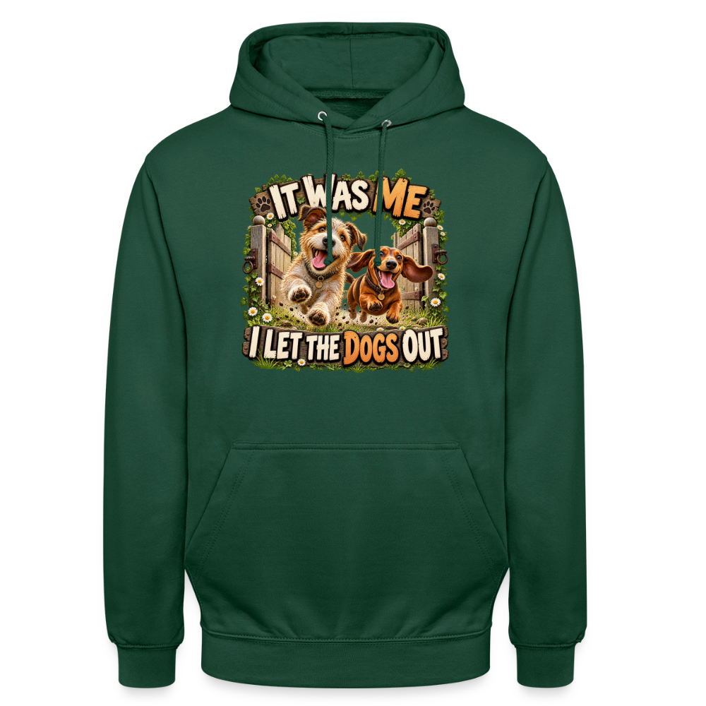 CityShirts - Hoodie - It was me – I let the dogs out - CS013 - flaskegrøn