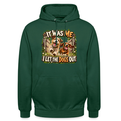 CityShirts - Hoodie - It was me – I let the dogs out - CS013 - flaskegrøn