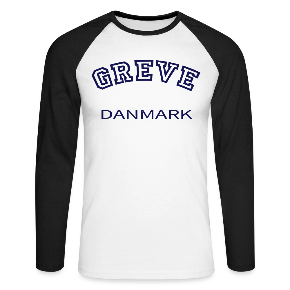 CityShirt - Baseball T-Shirt - Greve - hvid/sort