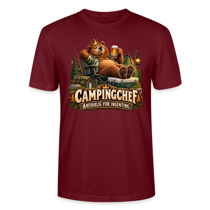 CityShirts - T-shirt - Campingchef – Ansvarlig for ingenting - CS038 - burgunder-rød
