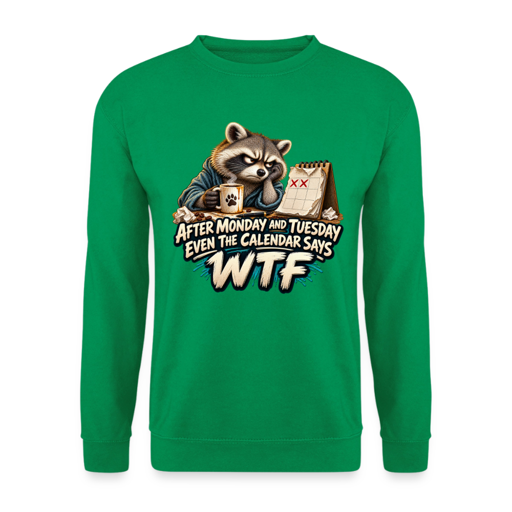 CityShirts - Sweatshirt - Even the calendar says WTF - CS014 - kelly grøn