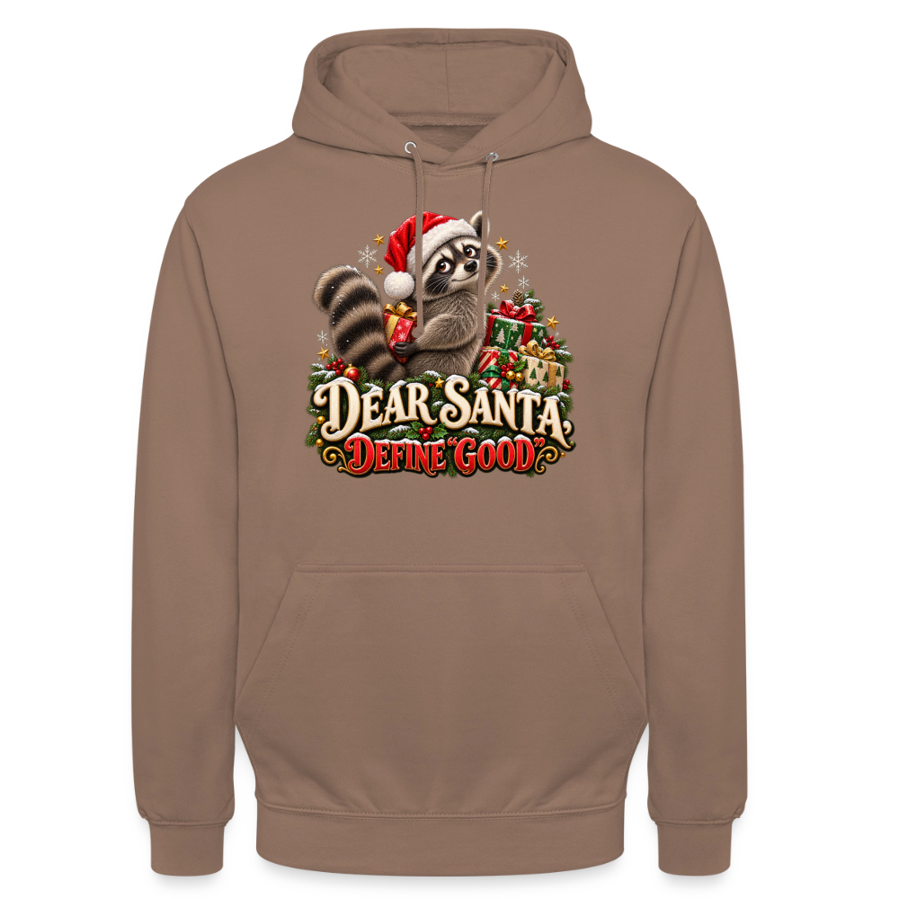 CityShirts - Hoodie - Dear Santa, define good – julevaskebjørn - CS028 - mokka