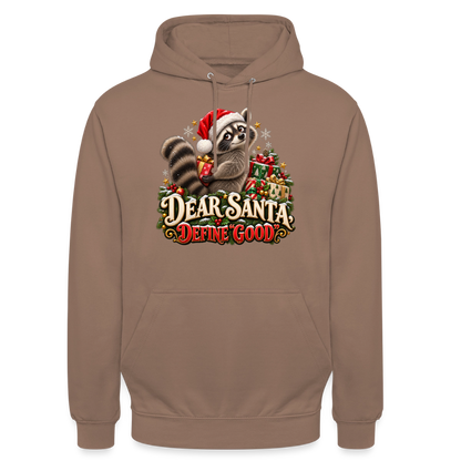 CityShirts - Hoodie - Dear Santa, define good – julevaskebjørn - CS028 - mokka