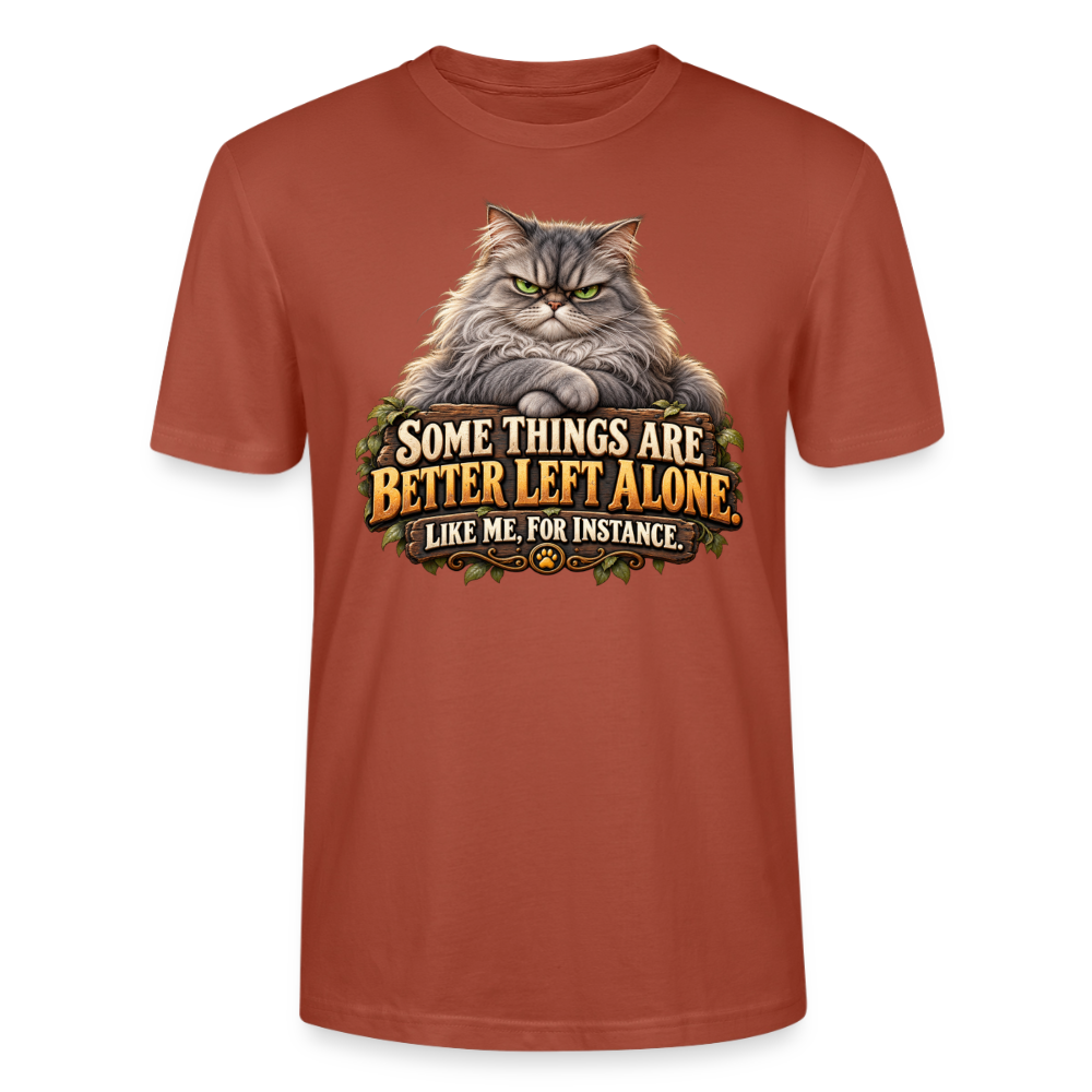 CityShirts - T-shirt - Better left alone – Like me, for instance - CS015 - terrakotta
