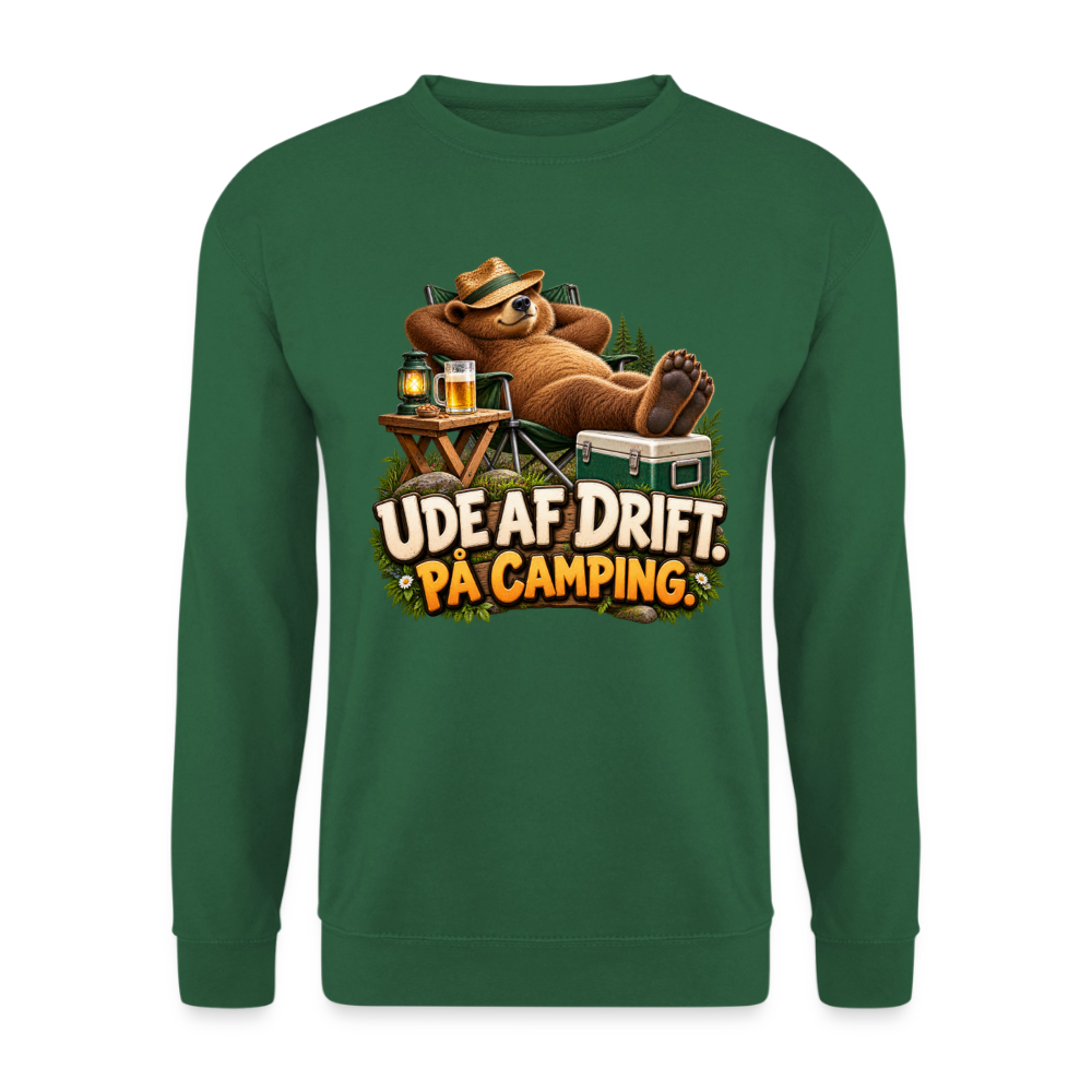 CityShirts - Sweatshirt - Ude af drift. På camping. - CS035 - grøn
