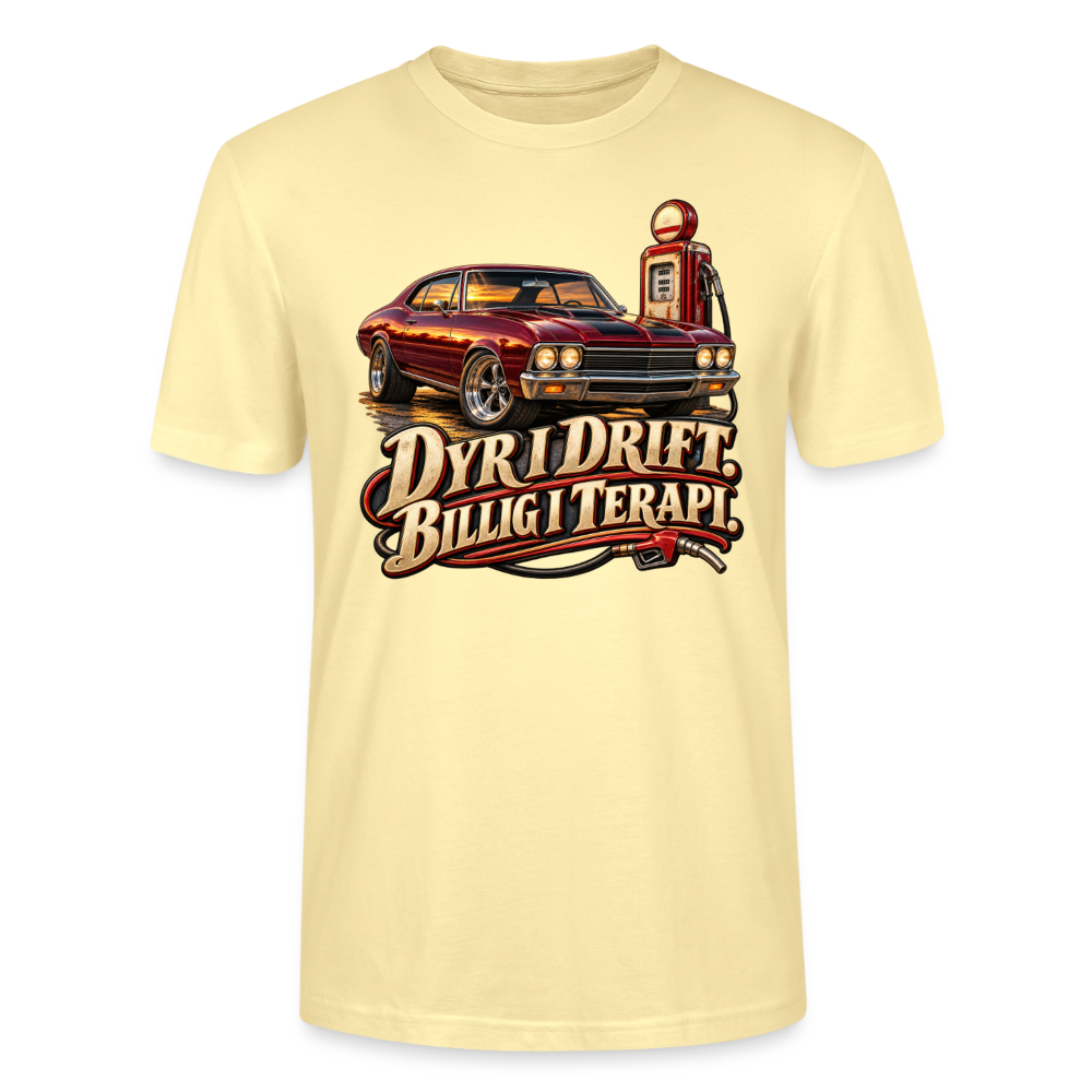 CityShirts - T-shirt - Dyr i drift. Billig i terapi. – V8 - CS029 - cremefarvet
