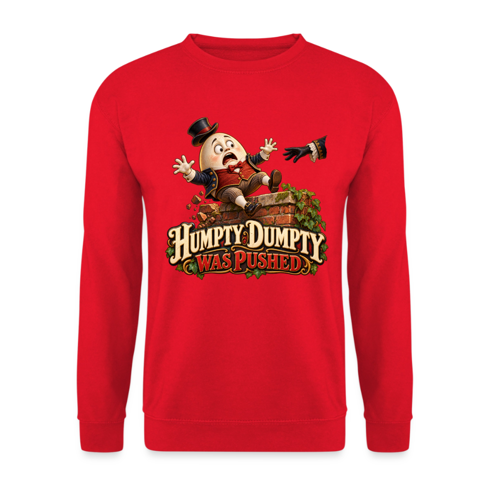 CityShirts - Sweatshirt - Humpty Dumpty was pushed - CS016 - rød