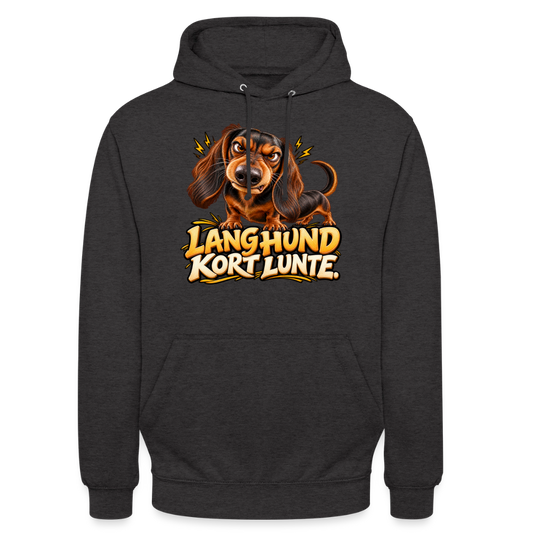 CityShirts - Hoodie - Lang Hund – Kort Lunte - CS026 - charcoal