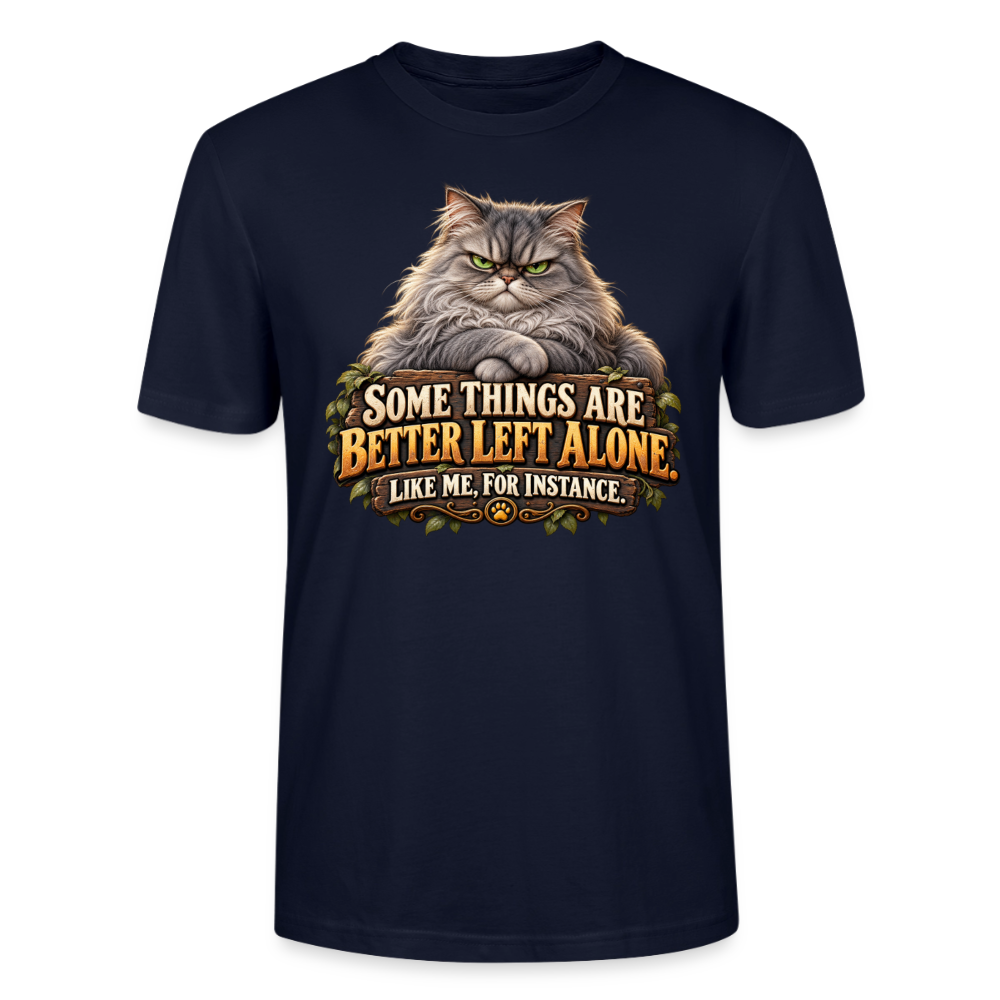 CityShirts - T-shirt - Better left alone – Like me, for instance - CS015 - marineblå