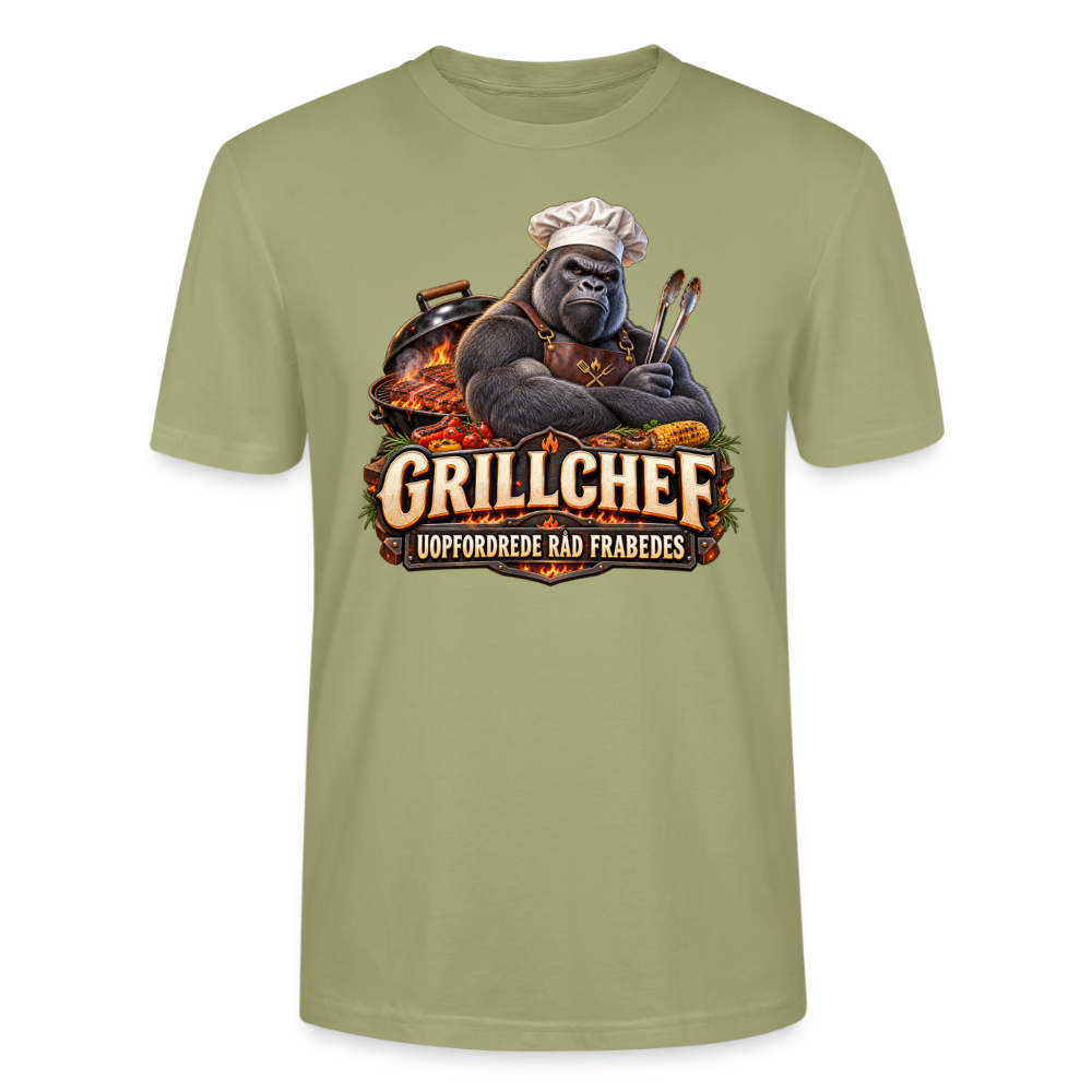 CityShirts - T-shirt - Grillchef – Uopfordrede råd frabedes - CS047 - grågrøn