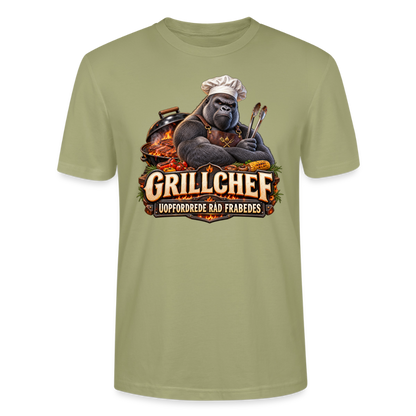 CityShirts - T-shirt - Grillchef – Uopfordrede råd frabedes - CS047 - grågrøn