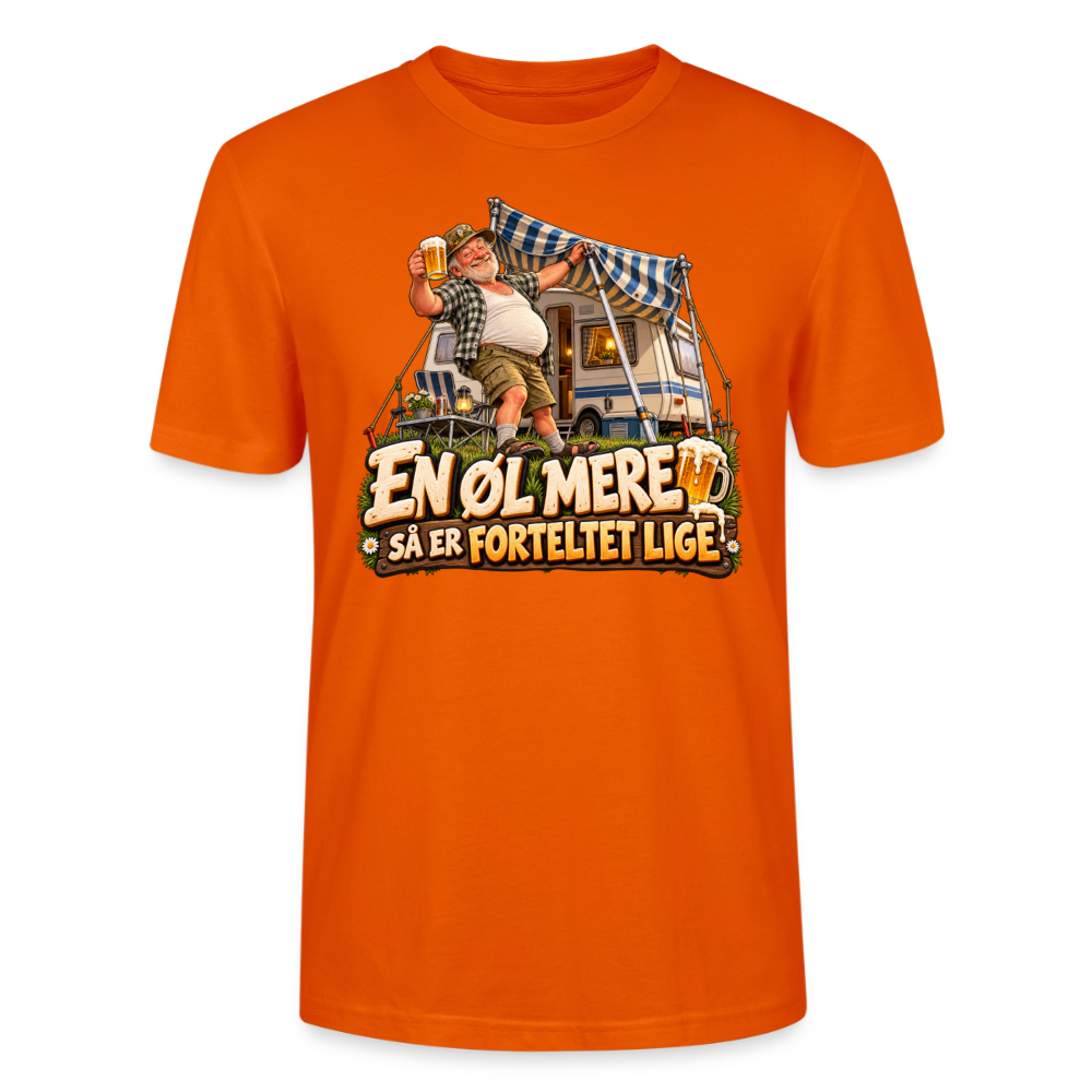 CityShirts - T-shirt - En øl mere, så er forteltet lige - CS039 - mørk orange