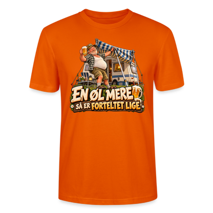 CityShirts - T-shirt - En øl mere, så er forteltet lige - CS039 - mørk orange